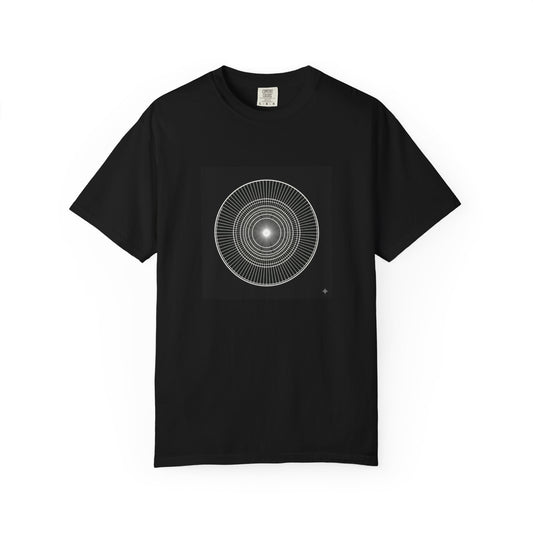 Nymera Geometric Concentric Circle T‑Shirt — Minimalist Optical Art Tee